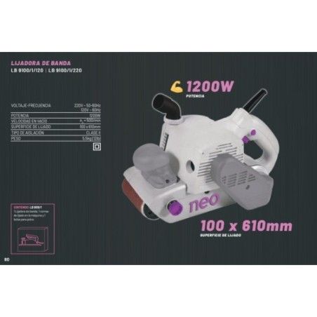 LIJADORA BANDA NEO 4" X 24 1200W 120V LB9100/1/120