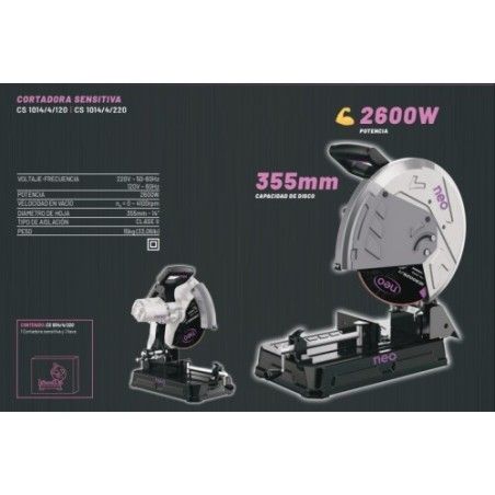 TRONZADORA SENSITIVA NEO 2600W 14" 120V CS 1014