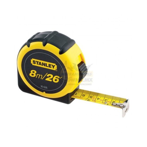 CINTA METRICA  8mt STANLEY 30-626 AMARILLA