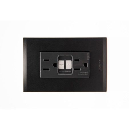 TOMA DUPLEX NOBILE NEGRO GFCI AUTOTEST AF6028