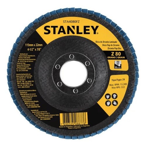 DISCO FLAP 4,1/2"  STANLEY  #80   STA4080FZ