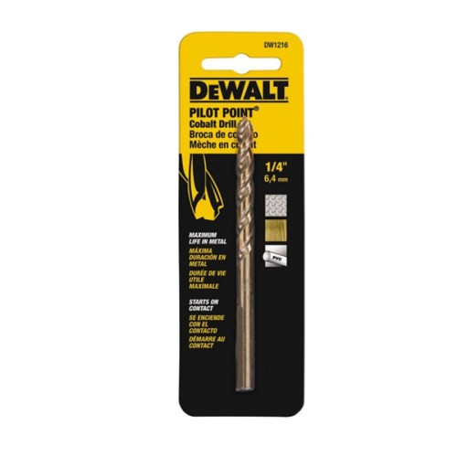 BROCA COBALTO  6,3mm (1/4") DEWALT DWA1216