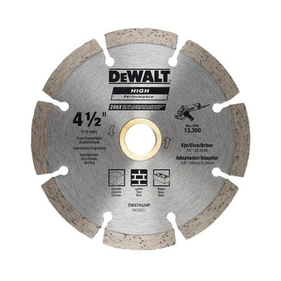 DISCO DIAMANTADO  4,1/2" SEGMENTADO DEWALT DW47452HP