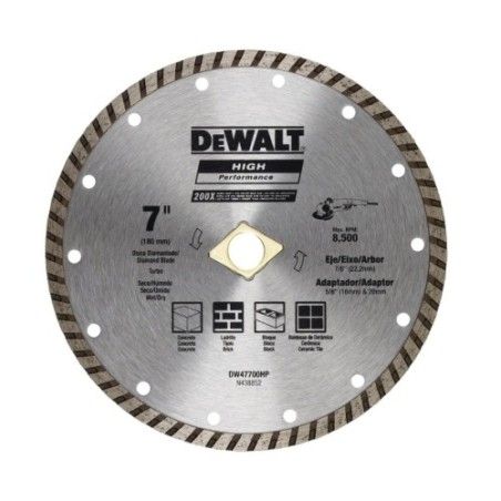DISCO CORTE DIAMANTE TURBO 7" DEWALT DW47700HP