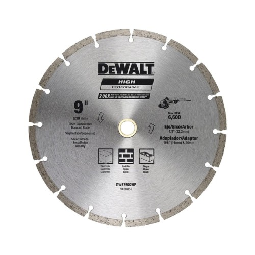 DISCO CORTE DIAMANTE SEGMENTADO  9" DEWALT DW47902HP