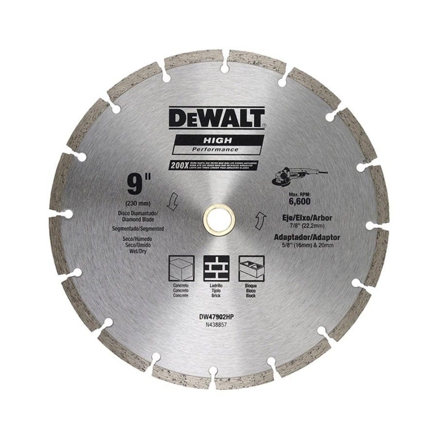 DISCO CORTE DIAMANTE SEGMENTADO  9" DEWALT DW47902HP