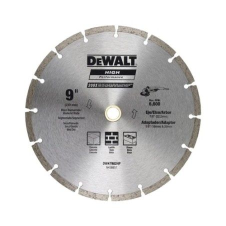 DISCO CORTE DIAMANTE SEGMENTADO  9" DEWALT DW47902HP