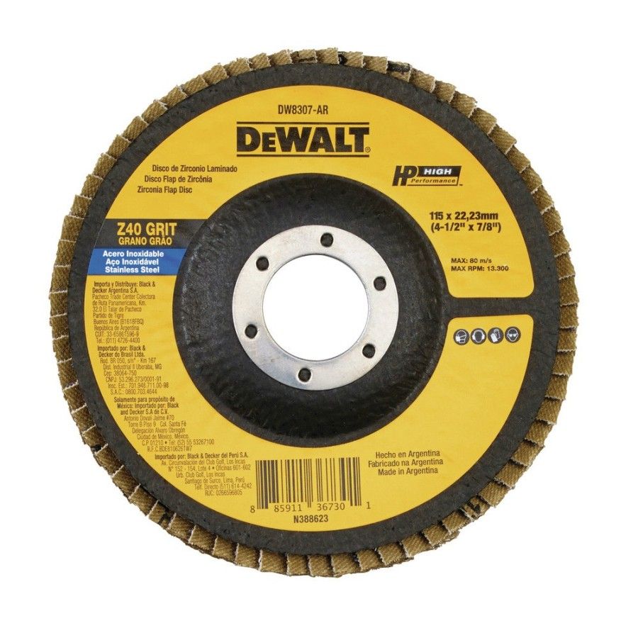 DISCO FLAP 4,1/2" No  40 DEWALT DW8307