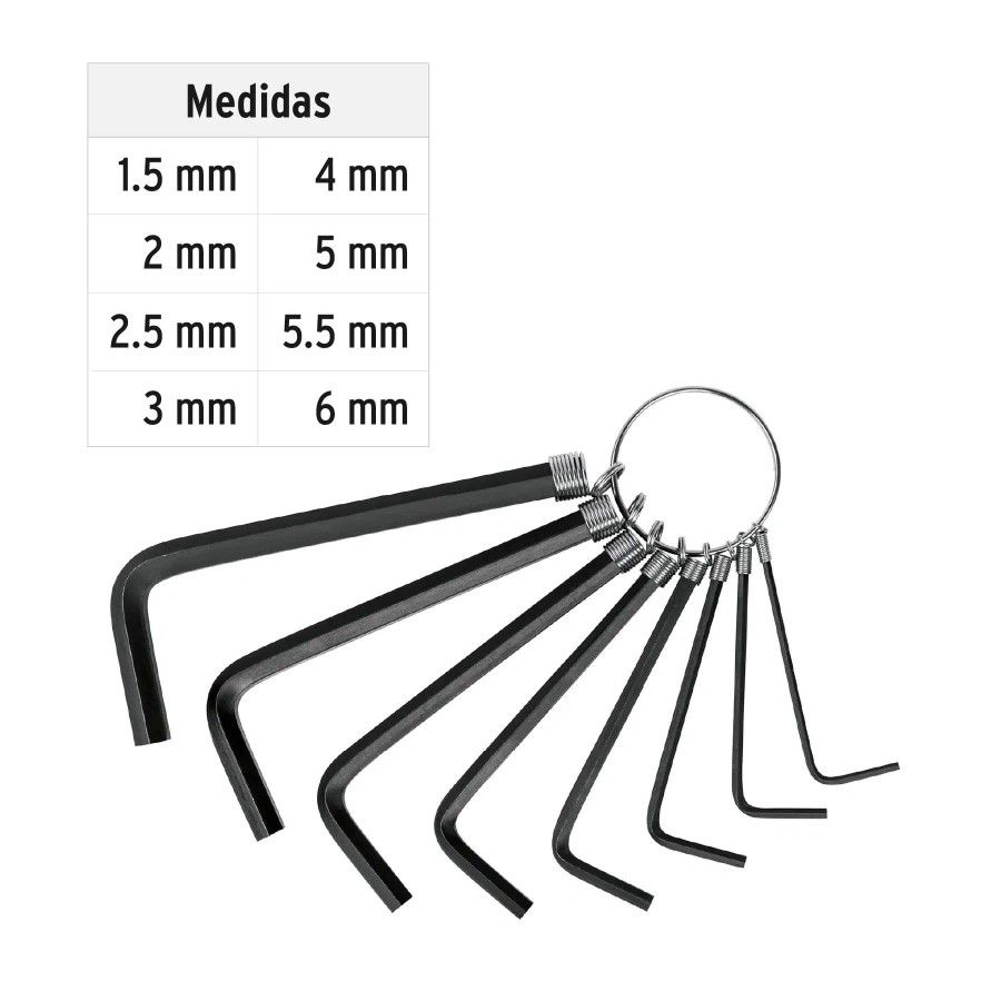 JGO LLAVES ALLEN  8pz 21851 MM ALL-P8M PRETUL