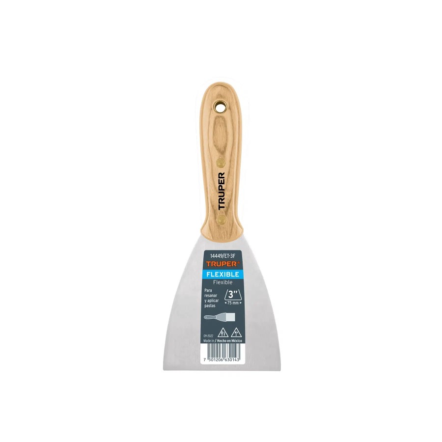 ESPATULA ACERO FLEX  75mm (3Pulg) 14449 TRUPER ET-3F
