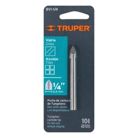 BROCA VIDRIO Y AZULEJO 6.5mm 1/4Pulgx2Pulg TRUPER  BVI-14/1