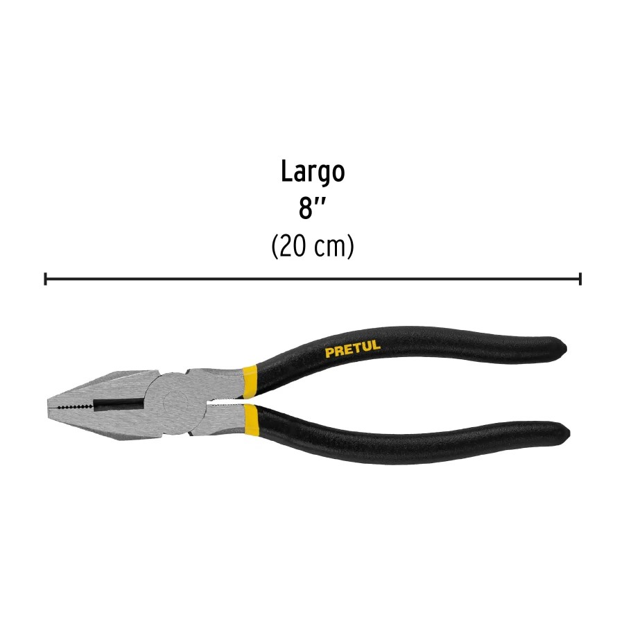 ALICATE ELECTRICISTA 8Pulg PRETUL 22609 PEL-8P