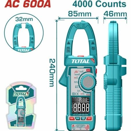 TESTER MULTIMETRO DIGITAL T/GANCHO TOTAL TMT766001