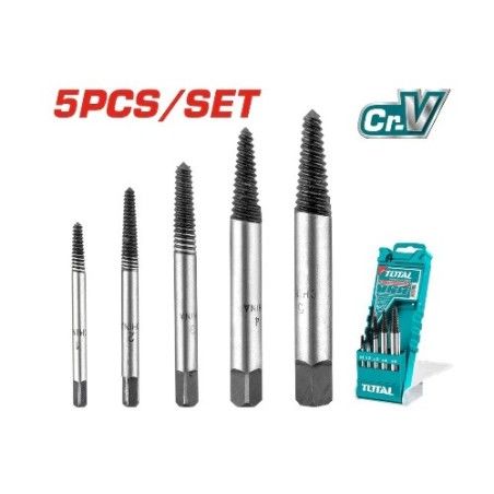 JUEGO EXTRACTOR P/TORNILLO TOTAL 5PCS TACSE0056