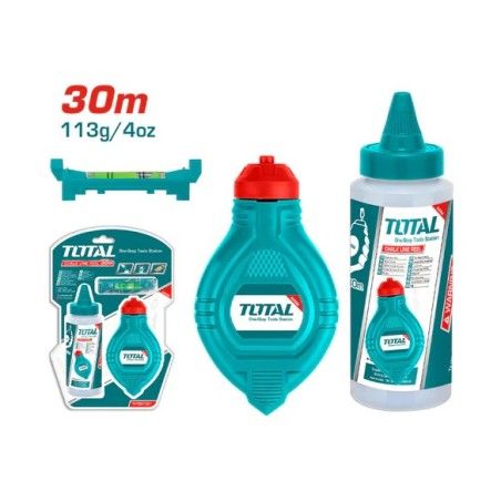 TIRALINEAS 30mt  C/TIZA Y NIVEL  TOTAL  THT661301