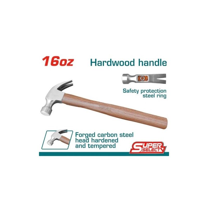 MARTILLO MADERA TOTAL 16oz THTW7316