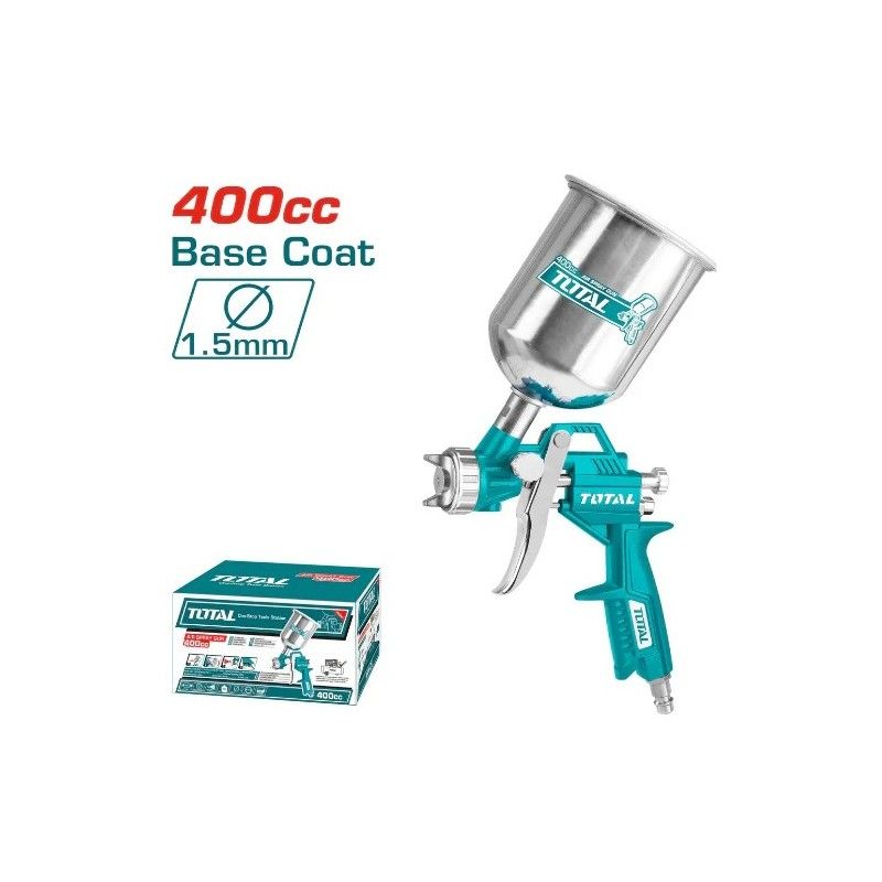 PISTOLA PINTAR GRAVEDAD TOTAL TAT10401 1.5MM 400CC ALUINIO