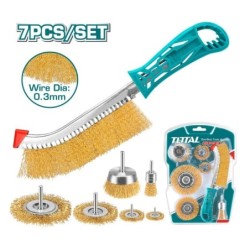 JGO CEPILLOS ALAMBRE 7pz TOTAL TAC310071