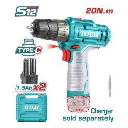 COMBO TALADRO INALAM 12V 3/8pulg C/EST 2BAT UTDLI12202