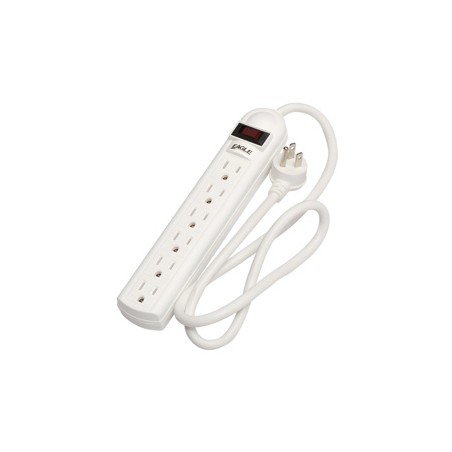 REGLETA BLANCA EAGLE 6 TOMAS LUZ PILOTO 1135-W