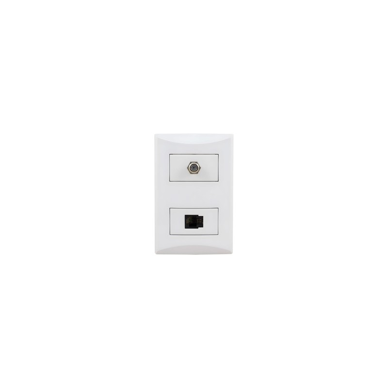 TOMA TV Y TELEFONO 1007AW BLANCO