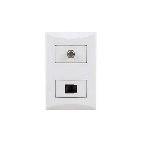 TOMA TV Y TELEFONO 1007AW BLANCO