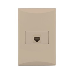 TOMA P/COMPUTO RJ45 EAGLE #1015V BEIGE PLATA
