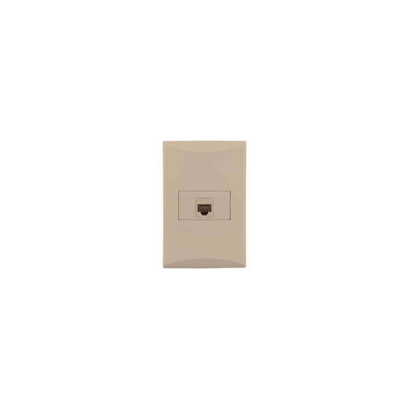 TOMA P/COMPUTO RJ45 EAGLE #1015V BEIGE PLATA