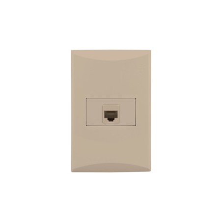 TOMA P/COMPUTO RJ45 EAGLE #1015V BEIGE PLATA