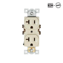 TOMA DOBLE EAGLE 20A 125V MARFIL 877-V