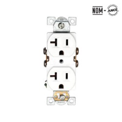 TOMA DOBLE EAGLE 20A 125V BLANCO 877-W