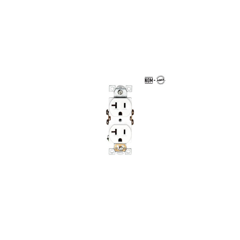 TOMA DOBLE EAGLE 20A 125V BLANCO 877-W