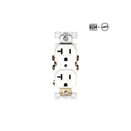 TOMA DOBLE EAGLE 20A 125V BLANCO 877-W