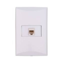 TOMA P/COMPUTO RJ45 SENC EAGLE #1015W BLANCO PLATA