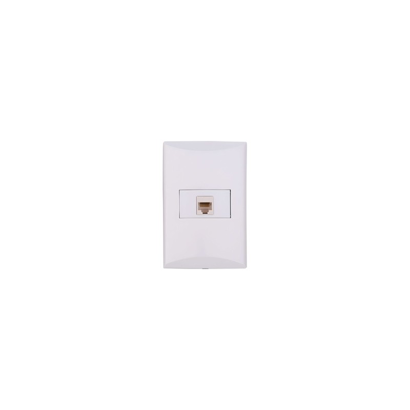 TOMA P/COMPUTO RJ45 SENC EAGLE #1015W BLANCO PLATA