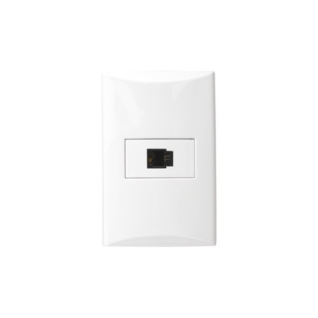 TOMA TELEFONICO #1008W PLATA BLANCO