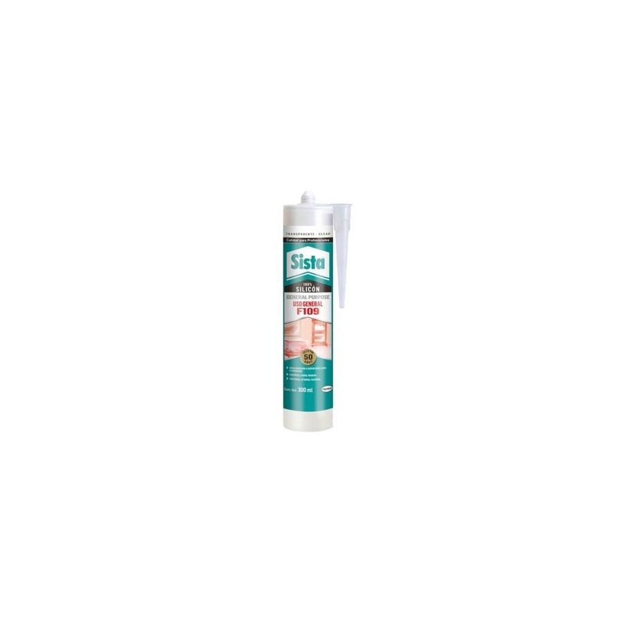 TUBO SILICON TRANSP F109 USO GENERAL 300ml SI