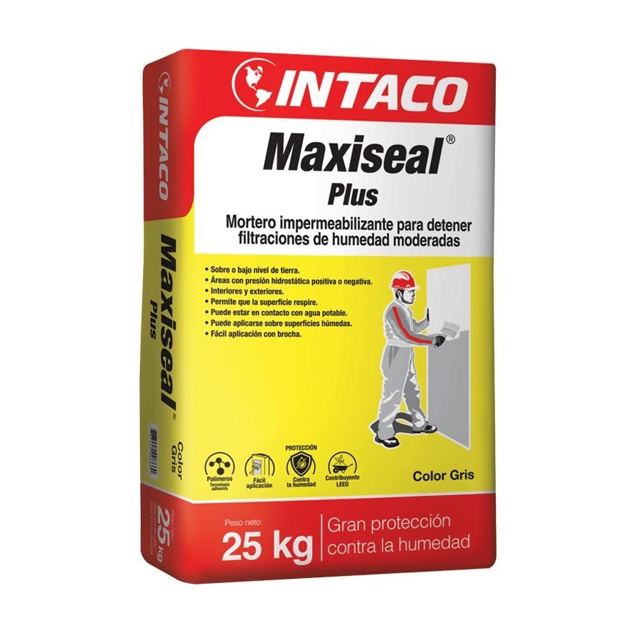 MAXISEAL PLUS GRIS 25Kg INTACO IMPERMEABILIZA