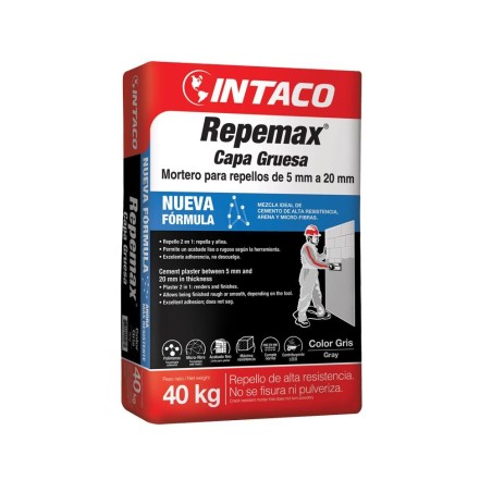 REPEMAX GRUESO 40Kg MORTERO GRIS INTACO